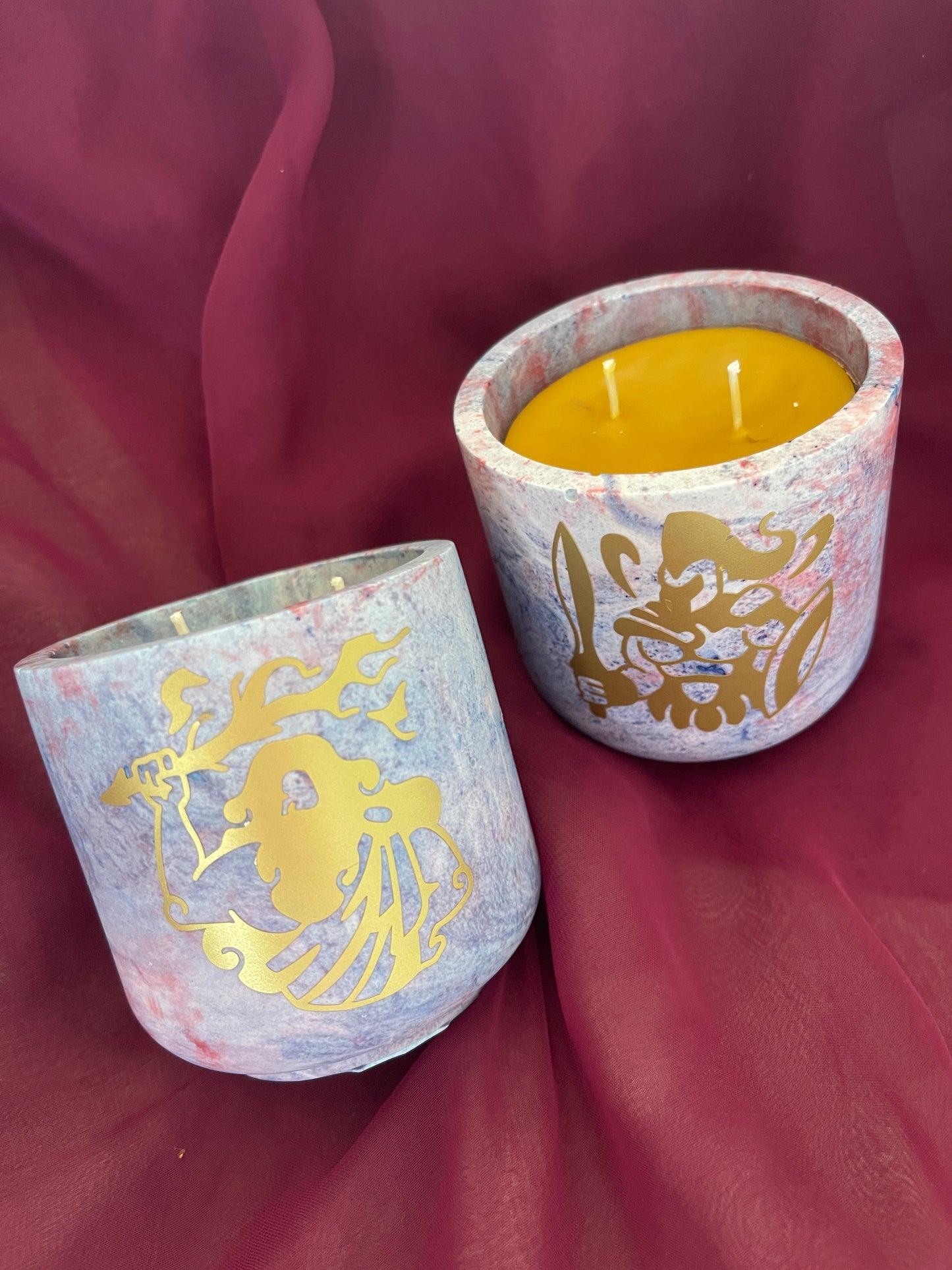 Bougie divinité en pot