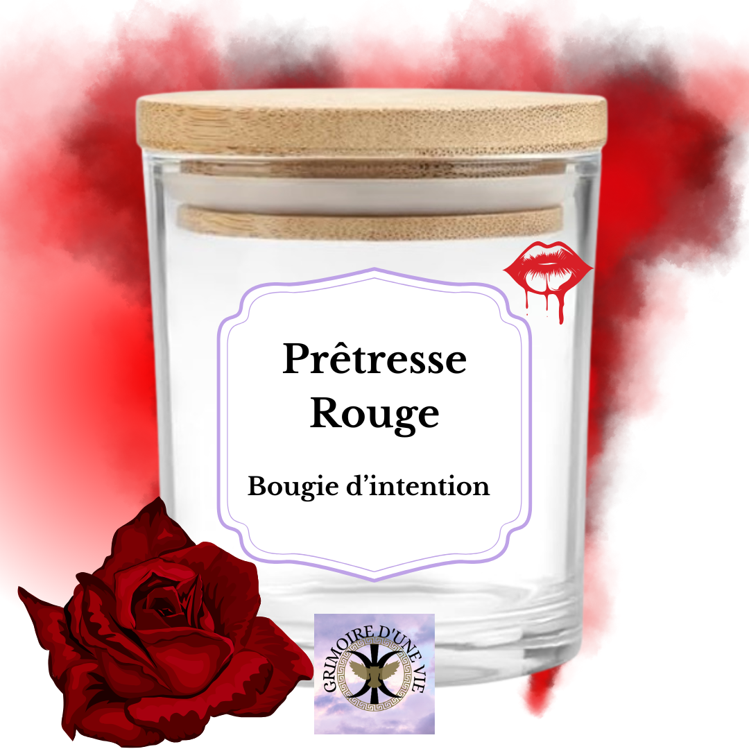 Prêtresse rouge ~ bougie d’intention Witchy