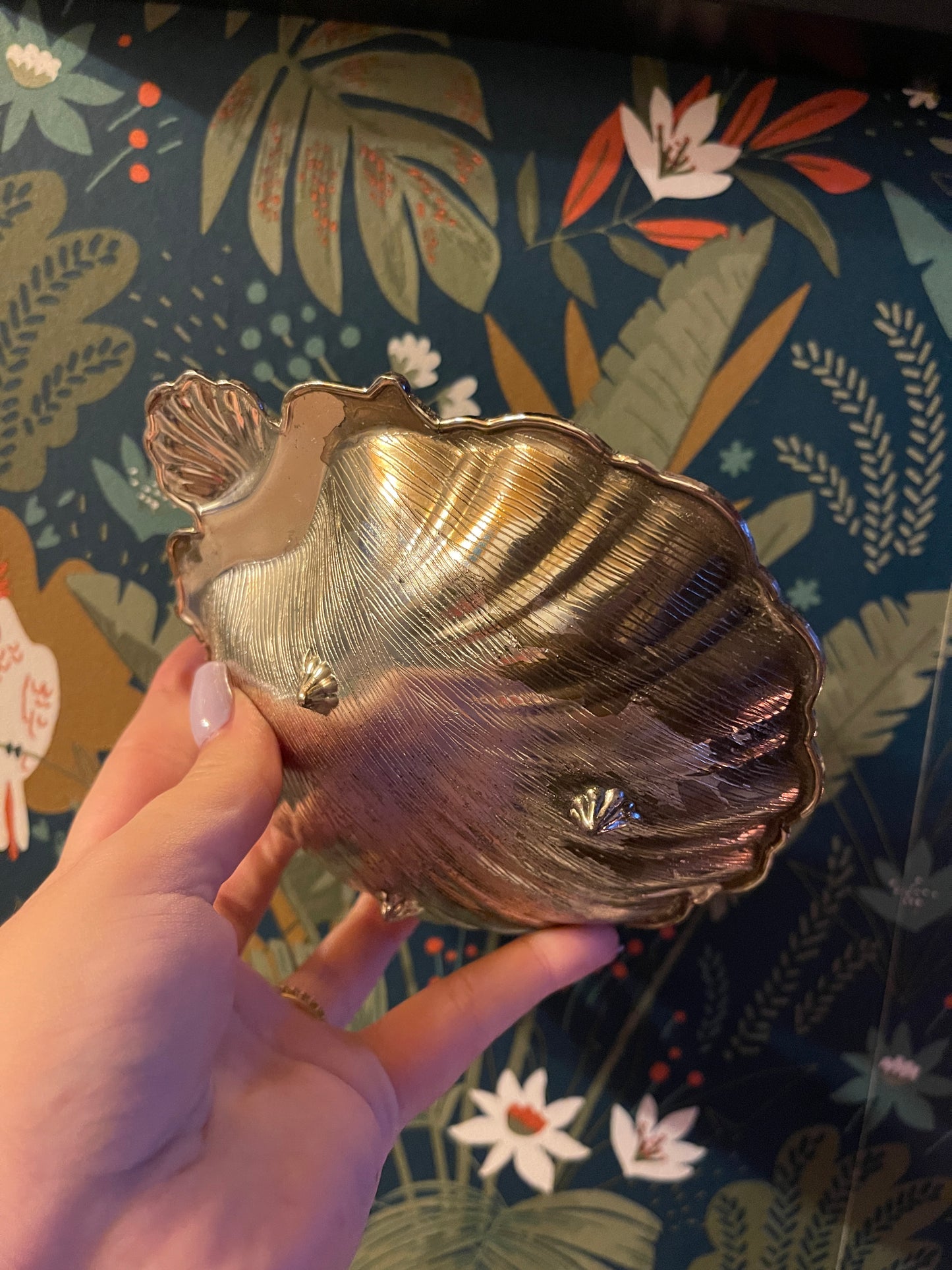 Vide poche métal coquillage