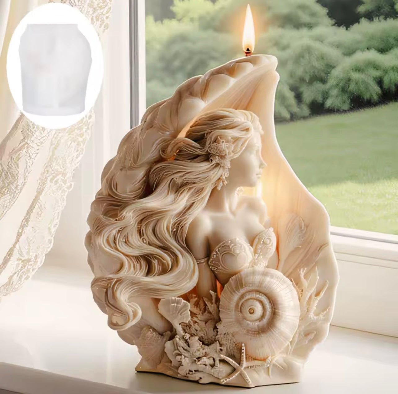 Bougie Amphitrite coquillage