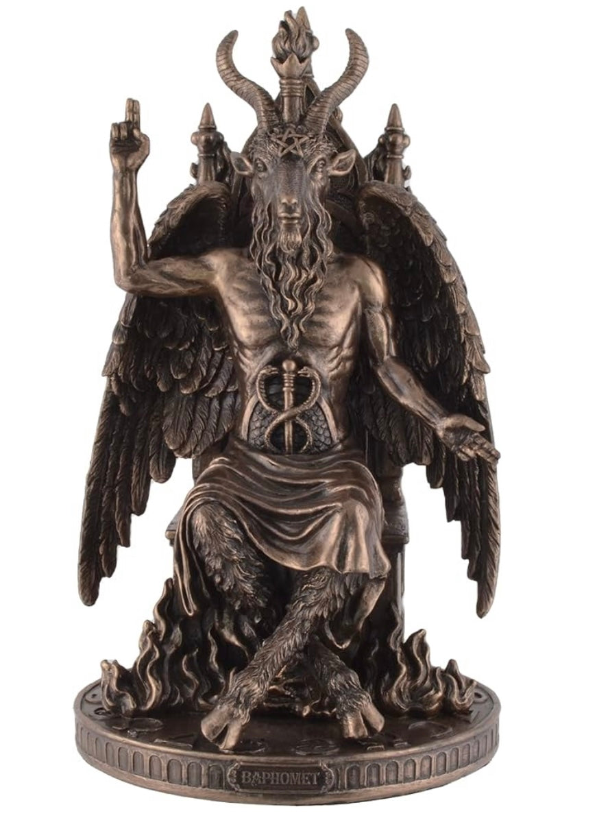 Statue Baphomet sur trône