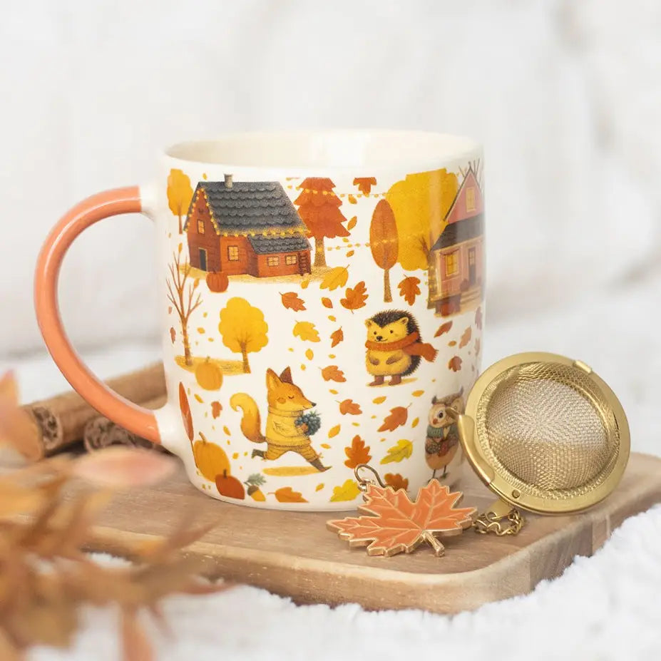 Mug automne avec boule à thé