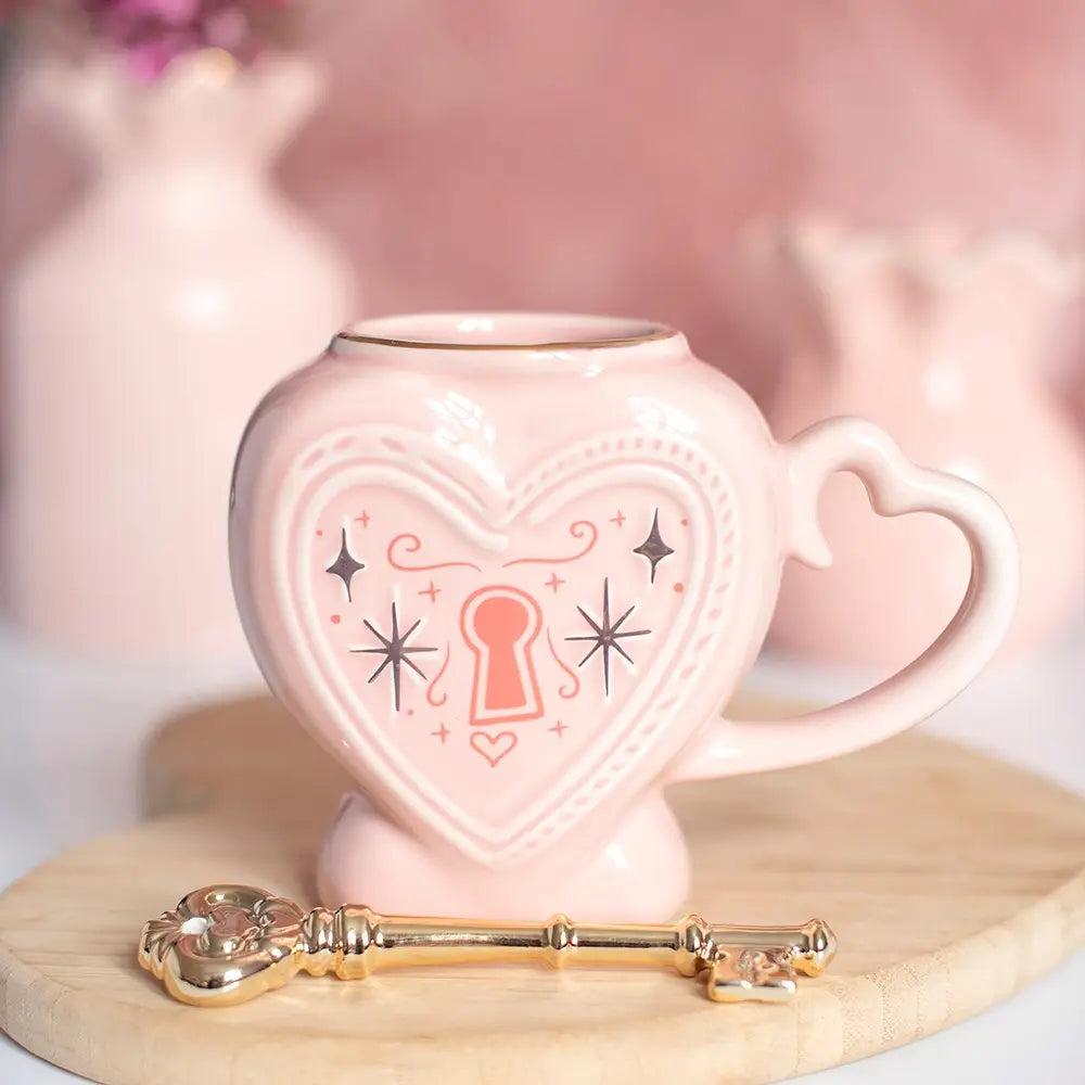 Mug médaillon et touillette en forme de clé
