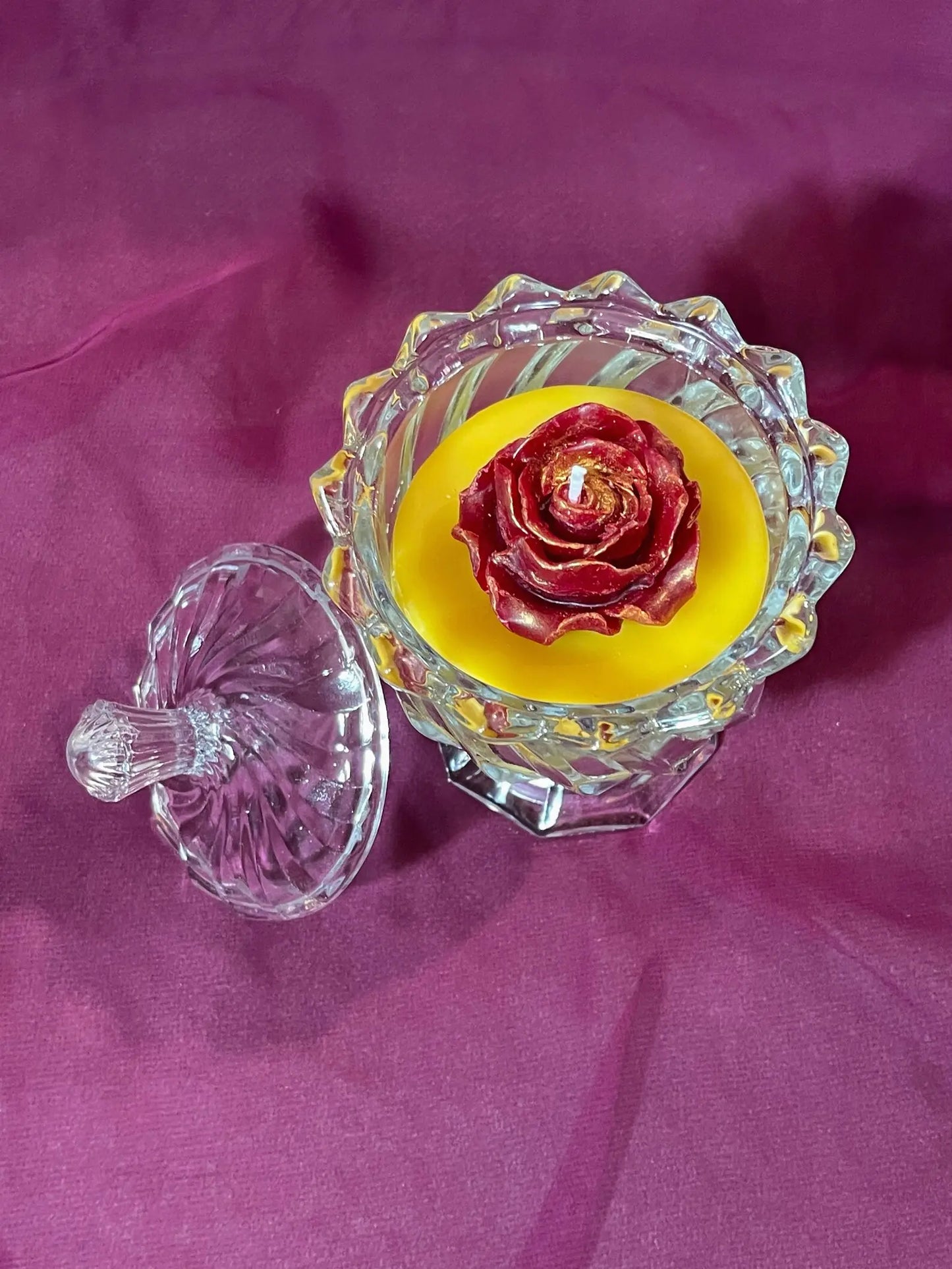 Bougie Coupe Et Rose
