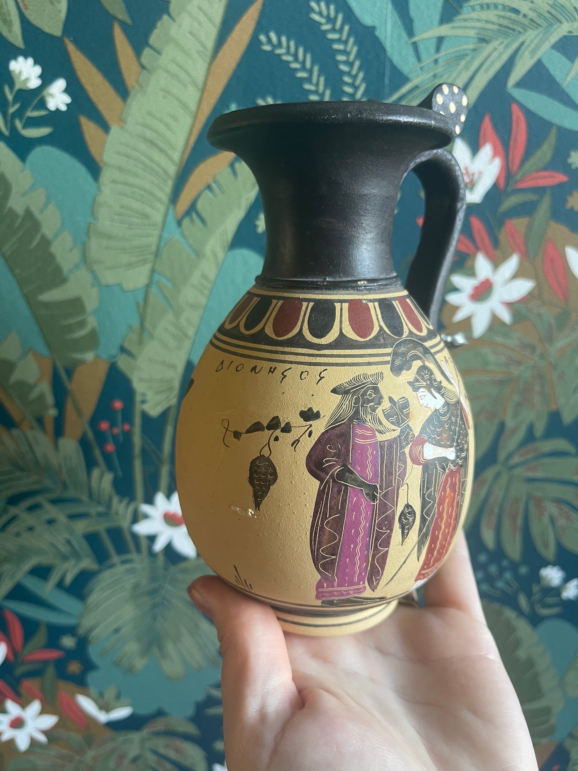 Vase Dionysos et Athéna