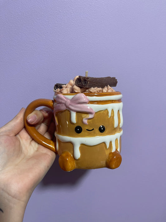 Bougie Roulé à cannelle - Mug chantilly