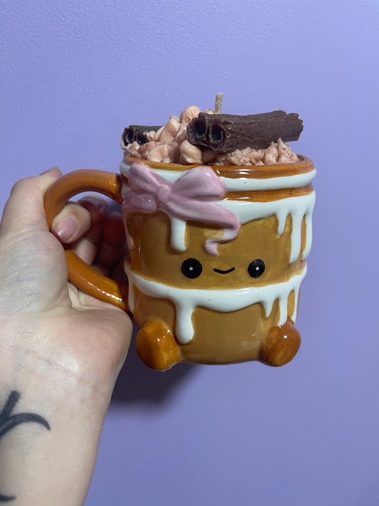 Bougie Roulé à cannelle - Mug chantilly