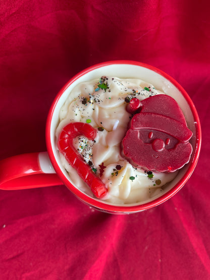 Bougie tasse chantilly noël