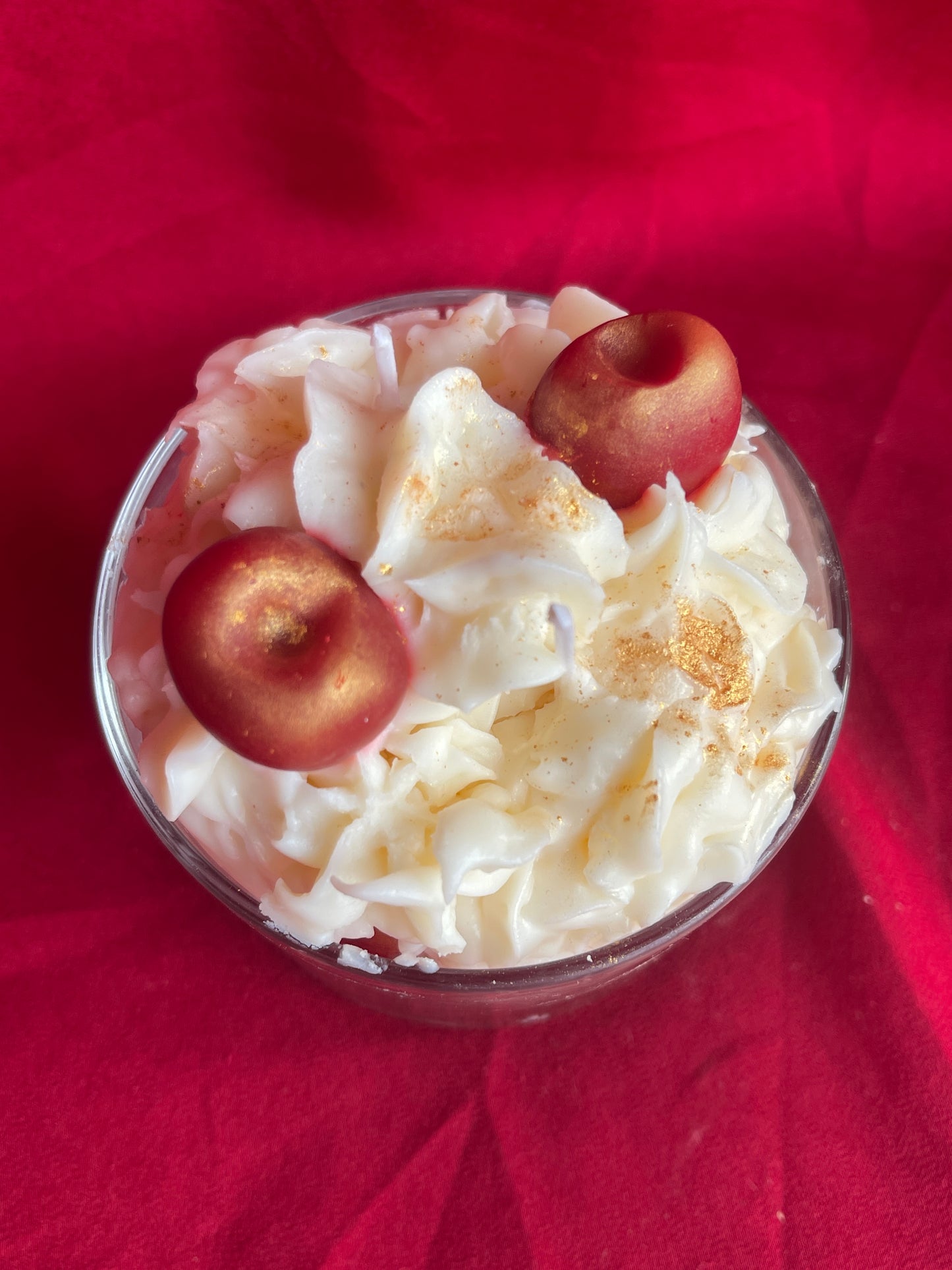 Bougie chantilly pomme d'amour