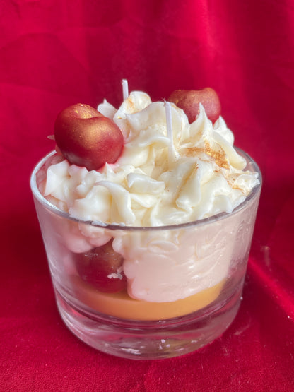 Bougie chantilly pomme d'amour