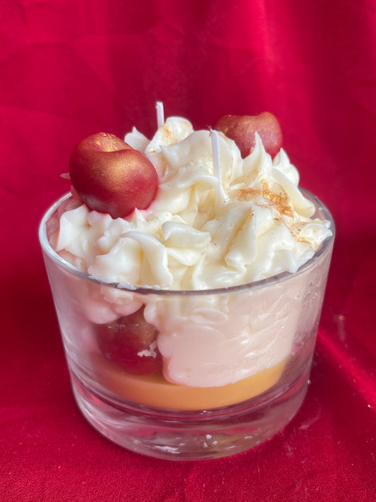 Bougie chantilly pomme d'amour