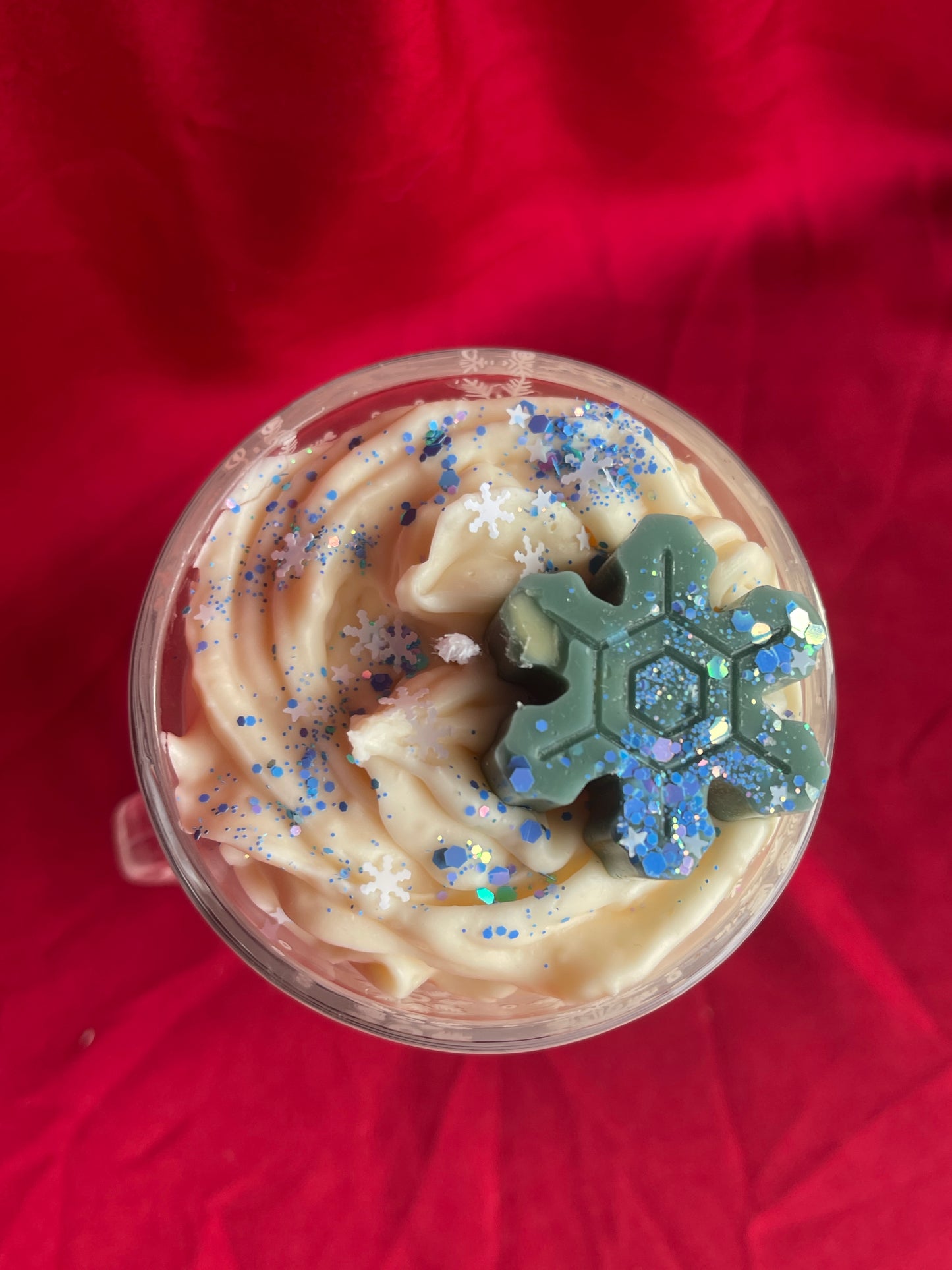 Bougie chantilly tasse flocon