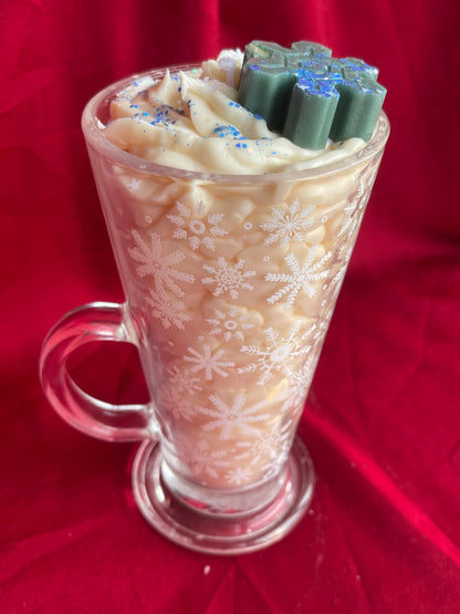 Bougie chantilly tasse flocon