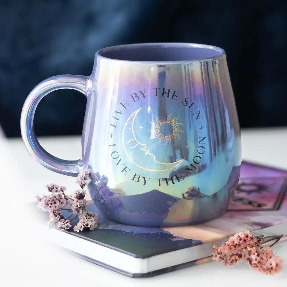 Tasse iridescent Lune et Soleil